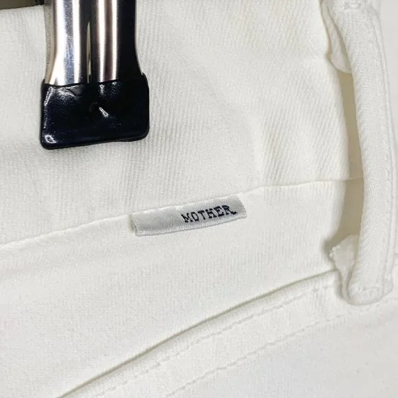 MOTHER Denim NWT White Looker Ankle Fray Raw Hem Jeans Little Miss Innocent 26 - Picture 7 of 16